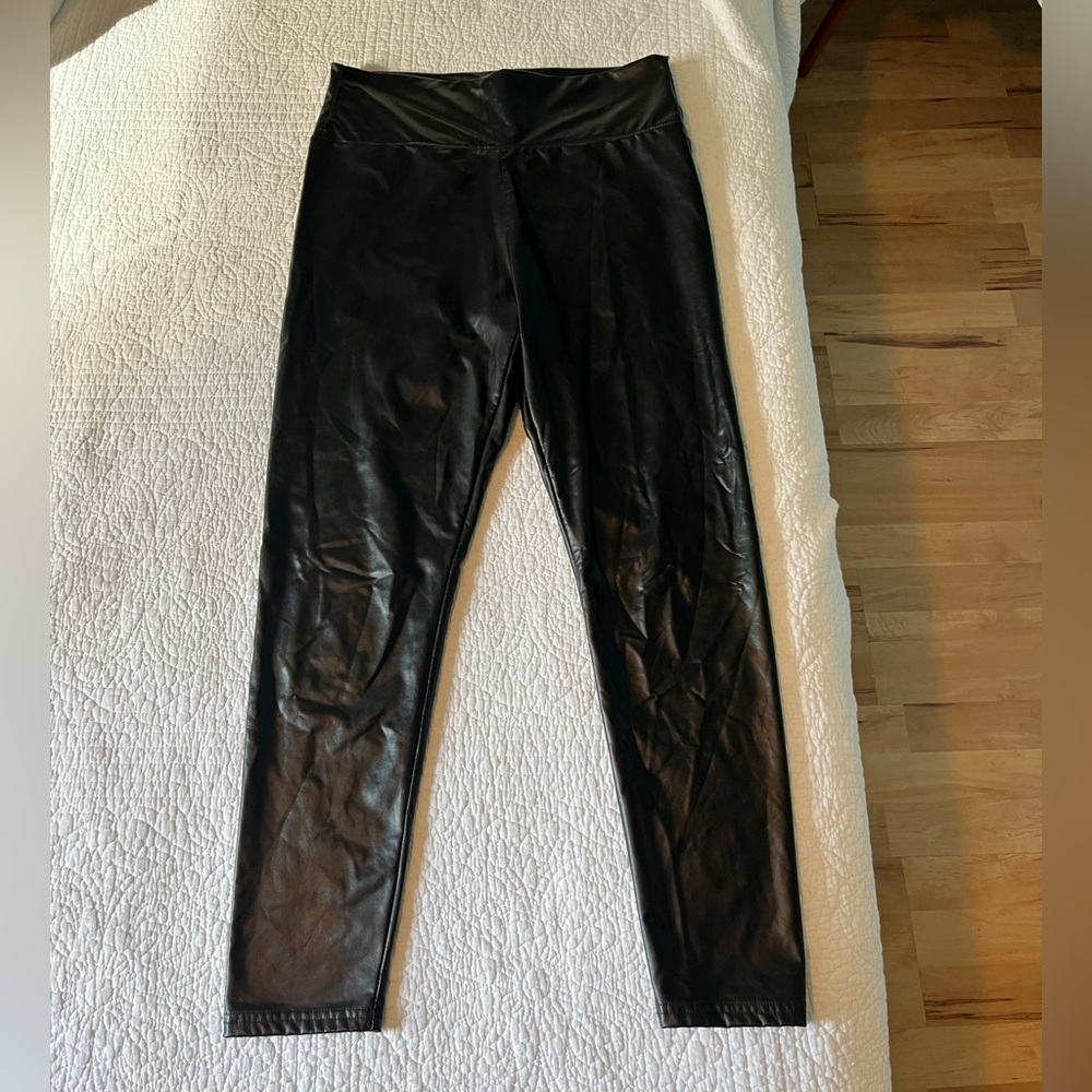 Black Faux Leather Leggings